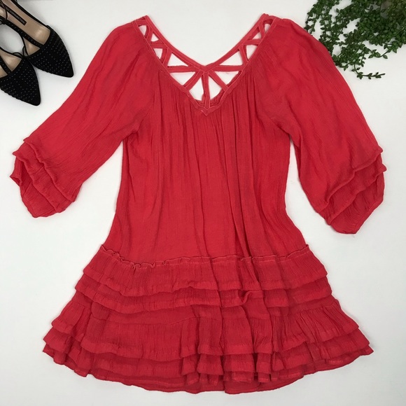 Umgee | Ruffled Boho Tunic Ruffle Dress - Picture 7 of 8